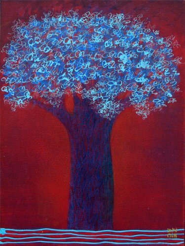 L'arbre aux lettres van Andrée Cazin, Schilderij te koop op Singulart