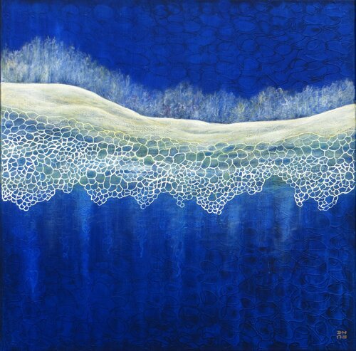 Sous la vague van Andrée Cazin, Schilderij te koop op Singulart