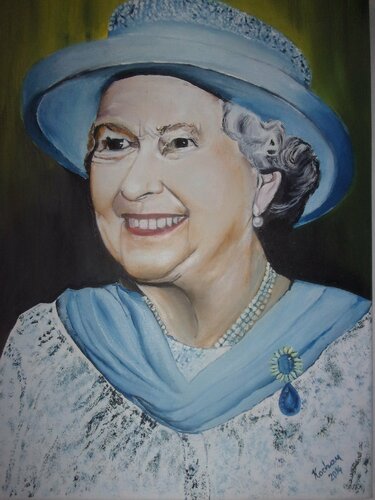 Her Majesty Queen Elisabeth II de Dušan Kochan, Pintura a la venta en Singulart