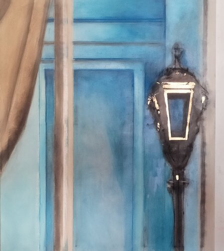 La stanza azzurra van Luciana Livi, Schilderij te koop op Singulart