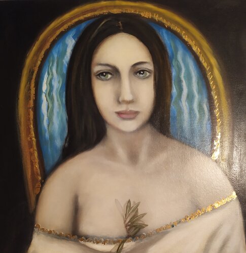 Madonna dell'ulivo de Luciana Livi, Pintura a la venta en Singulart