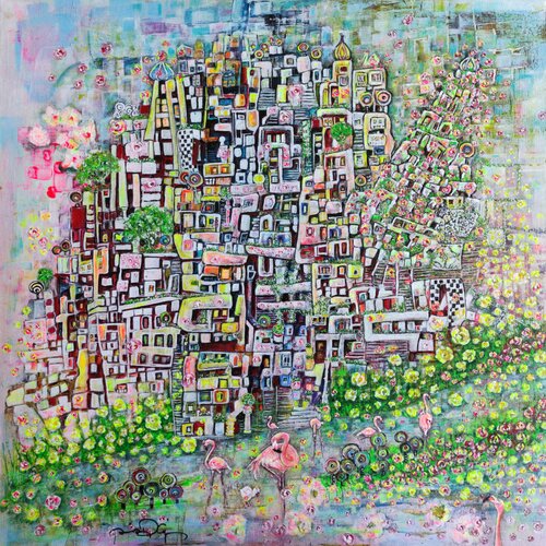 Visita inusitada by Jaio DosAnjos, Painting for Sale on Singulart