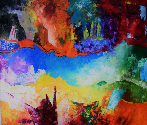 Der Farbe Raum geben II van Leszek Nowak, Schilderij te koop op Singulart