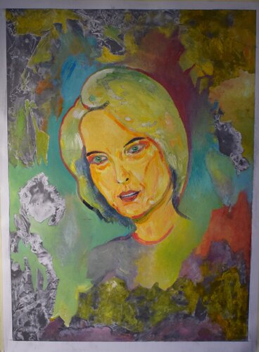 Die tote Blume und das Mädchen van Leszek Nowak, Schilderij te koop op Singulart