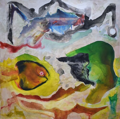 Two heads di Leszek Nowak, Pittura in vendita su Singulart