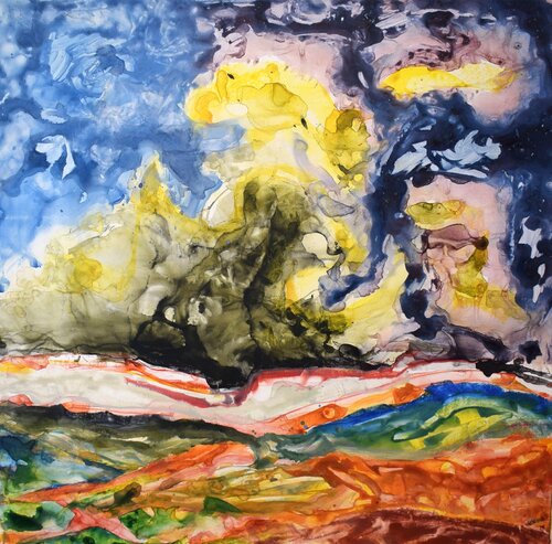 Landschaft: Plan of Evil di Leszek Nowak, Pittura in vendita su Singulart