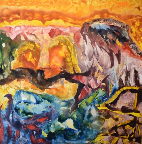 Landschaft: Entanglend truth di Leszek Nowak, Pittura in vendita su Singulart