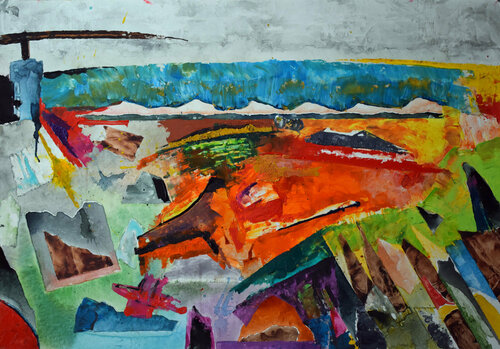 Zerrissene Landschaft von Leszek Nowak, Malerei kaufen auf Singulart