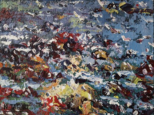 Oiseaux marins 2 de Nathalie Jaguin, Pintura a la venta en Singulart