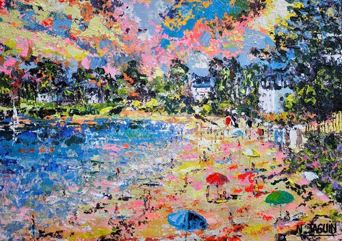 Le Bonheur bleu 5 par Nathalie Jaguin, Peinture en vente sur Singulart