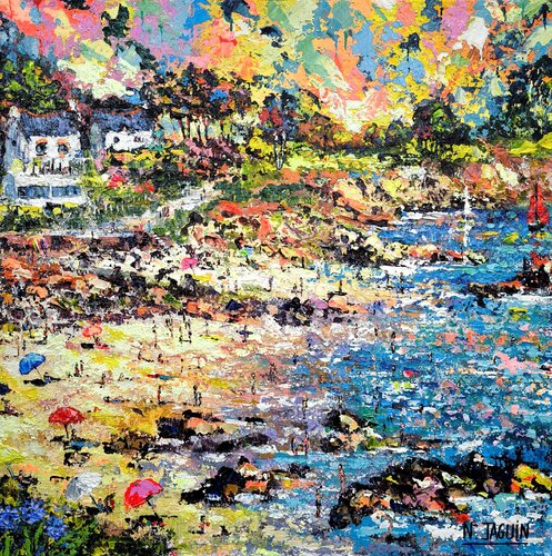 Le Bonheur bleu 11 de Nathalie Jaguin, Pintura a la venta en Singulart