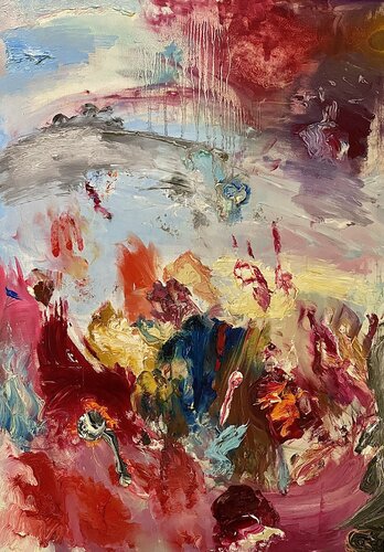 I baci le fiamme e i temporali sommessi. van Antonio Lucarelli, Schilderij te koop op Singulart