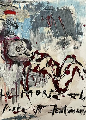 La morte che porta al pentimento van Antonio Lucarelli, Schilderij te koop op Singulart