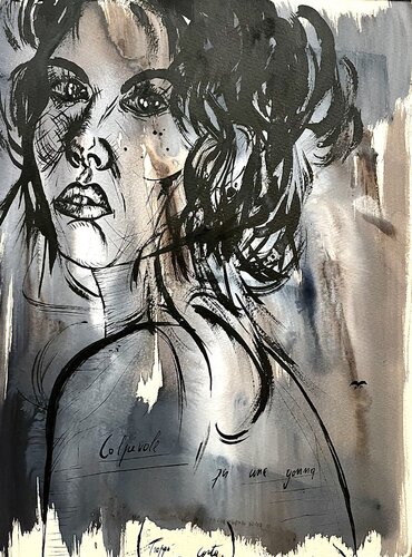 Colpevole per una gonna troppo corta. von Antonio Lucarelli, Zeichnungen kaufen auf Singulart