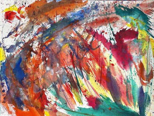La rossa piccola ferita viva by Antonio Lucarelli, Painting for Sale on Singulart