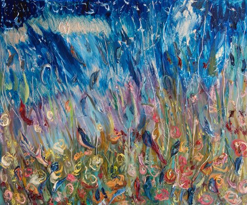 E' questa l'ora tua, è l'ora di quei re sismici il cui trono è il movimento. di Antonio Lucarelli, Pittura in vendita su Singulart
