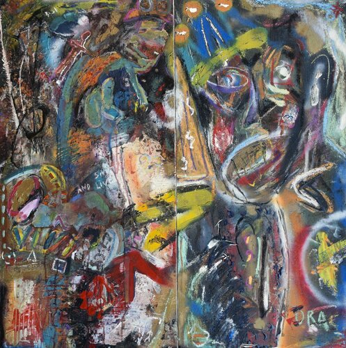 Vecchia cronaca di un anfratto frenetico di vita. de Antonio Lucarelli, Pintura a la venta en Singulart
