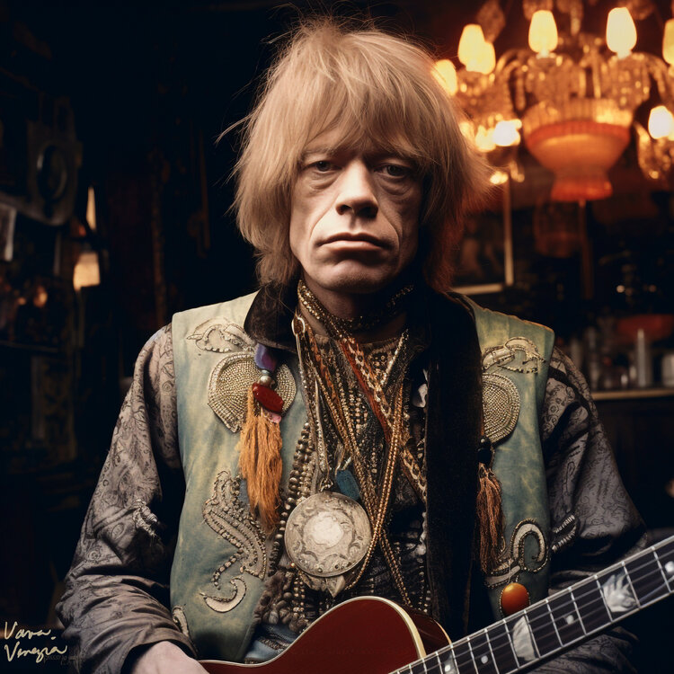 Rolling Stone Brian Jones at age 75 by Vava Venezia Dellert