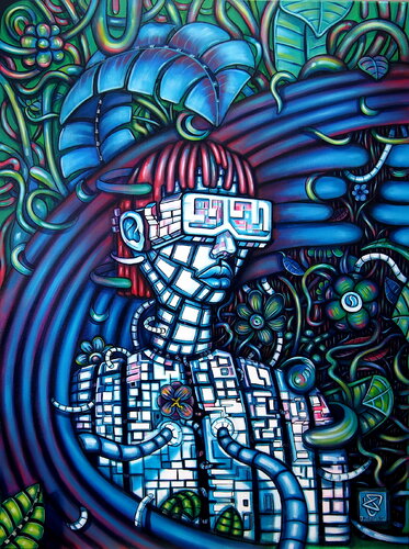 Cyber di Kamil Jakobczak, Pittura in vendita su Singulart