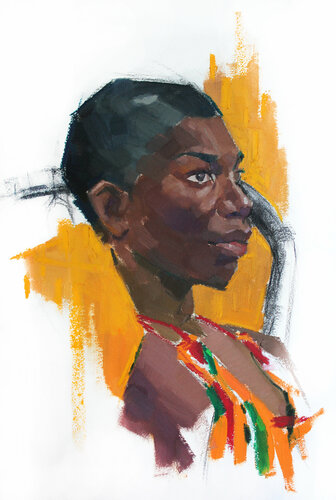 Michaela Coel par Kelly Frank, Œuvre sur papier en vente sur Singulart