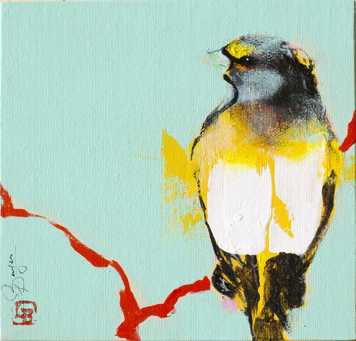 Happy Piou di Laurent Bergues, Pittura in vendita su Singulart