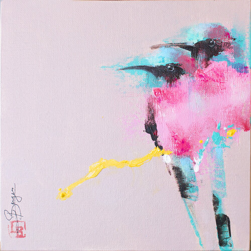 Happy Piou di Laurent Bergues, Pittura in vendita su Singulart