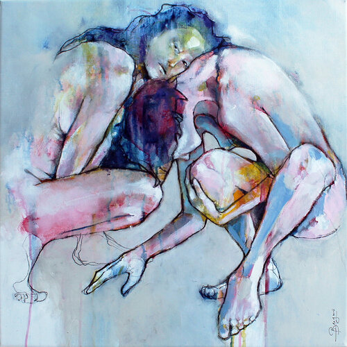 Duo d'été di Laurent Bergues, Pittura in vendita su Singulart