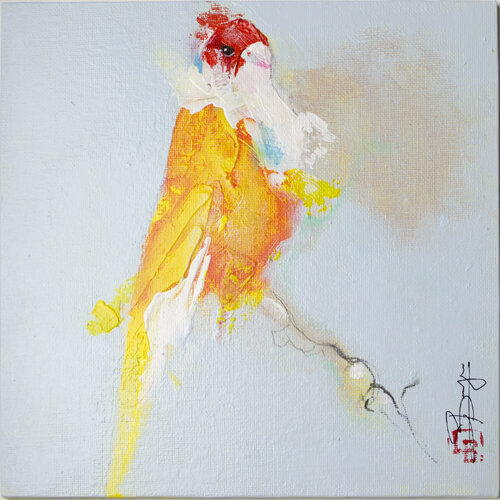Happy Piou by Laurent Bergues, Painting for Sale on Singulart