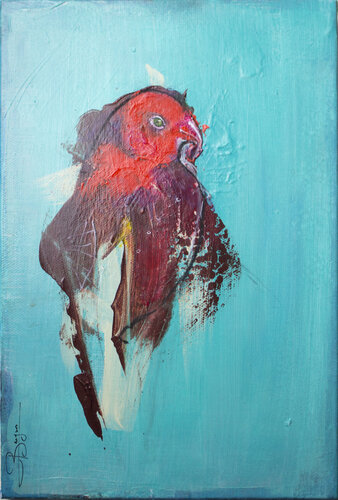Happy Piou by Laurent Bergues, Painting for Sale on Singulart