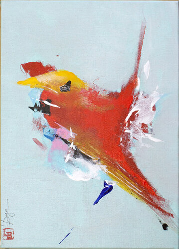 Happy Piou di Laurent Bergues, Pittura in vendita su Singulart