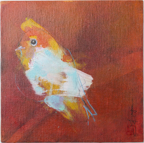 Happy Piou by Laurent Bergues, Painting for Sale on Singulart