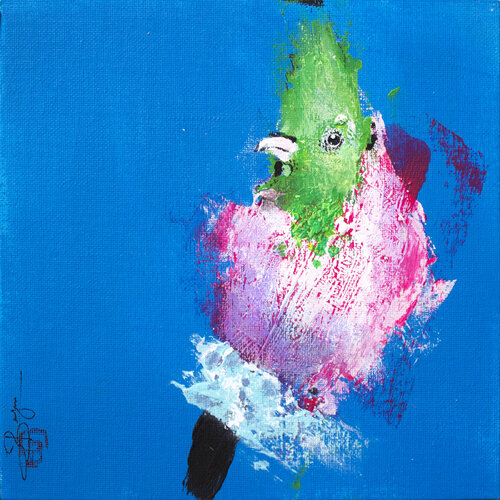 Happy Piou by Laurent Bergues, Painting for Sale on Singulart