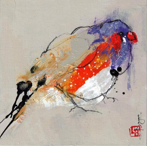 Happy Piou by Laurent Bergues, Painting for Sale on Singulart