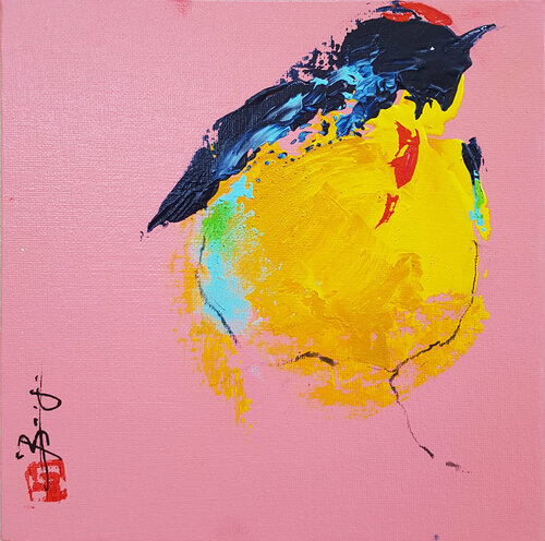 Happy Piou di Laurent Bergues, Pittura in vendita su Singulart
