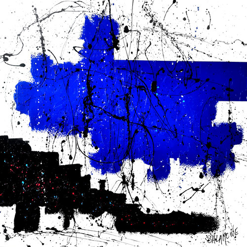 Bleu de Cobalt van Patrick Salamone, Schilderij te koop op Singulart