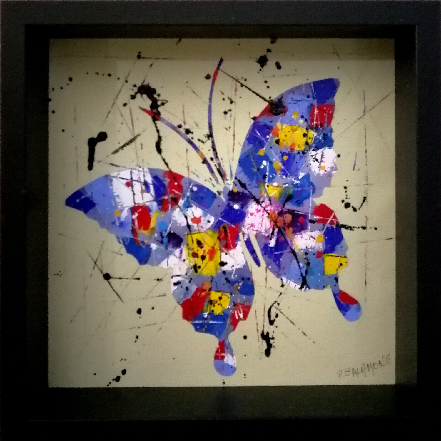 Abstrait Papillon Bleu Patrick Salamone