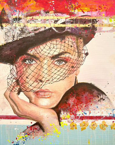 Vogue Cara Rouge di Astrid Stöfhas, Pittura in vendita su Singulart
