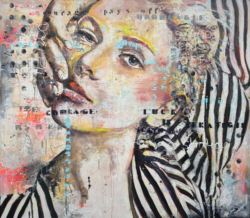 Courage Pays Off van Astrid Stöfhas, Schilderij te koop op Singulart