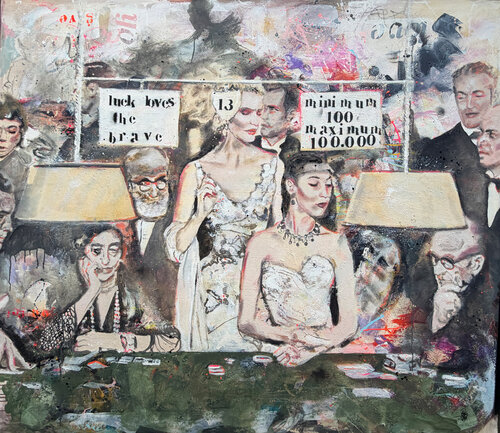 Luck loves the brave van Astrid Stöfhas, Schilderij te koop op Singulart