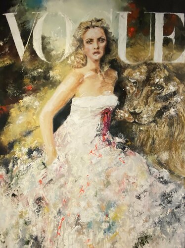 Vogue Lion di Astrid Stöfhas, Pittura in vendita su Singulart