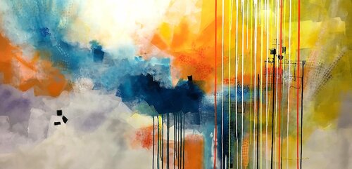 Abstraction solaire van Dam Domido, Schilderij te koop op Singulart