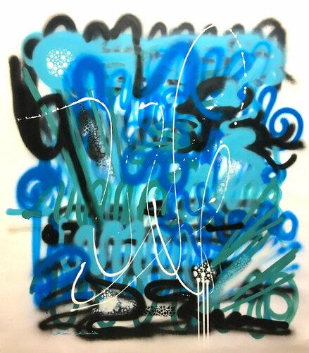 Graffiti blues de Dam Domido, Pintura a la venta en Singulart