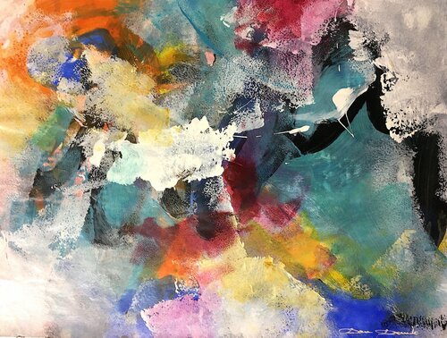 Abstraction 180 19 van Dam Domido, Werk op papier te koop op Singulart