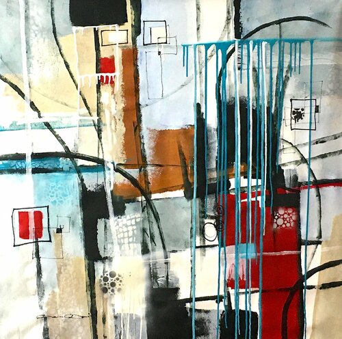 Midnight in the city van Dam Domido, Schilderij te koop op Singulart