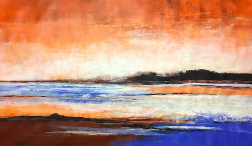 Orange seascape di Dam Domido, Pittura in vendita su Singulart