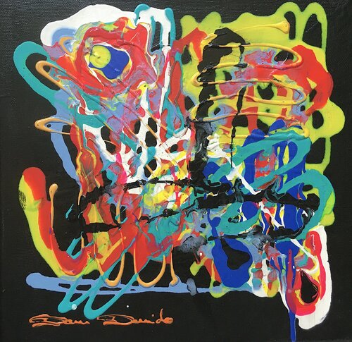 Yellow graff by Dam Domido, Painting for Sale on Singulart