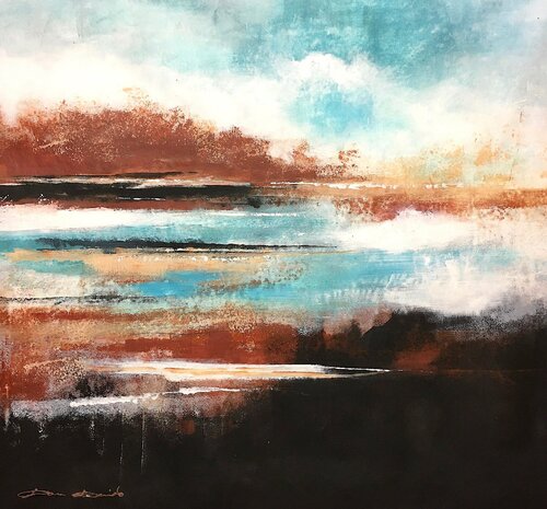 Horizon hasardeux van Dam Domido, Schilderij te koop op Singulart