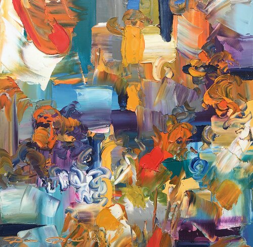 Flowers by Dom van Dam Domido, Schilderij te koop op Singulart