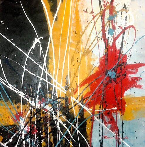 Street art dripping van Dam Domido, Schilderij te koop op Singulart