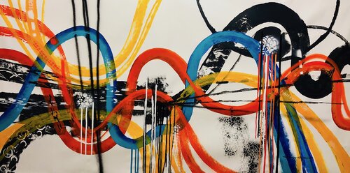 New colorful highways von Dam Domido, Malerei kaufen auf Singulart